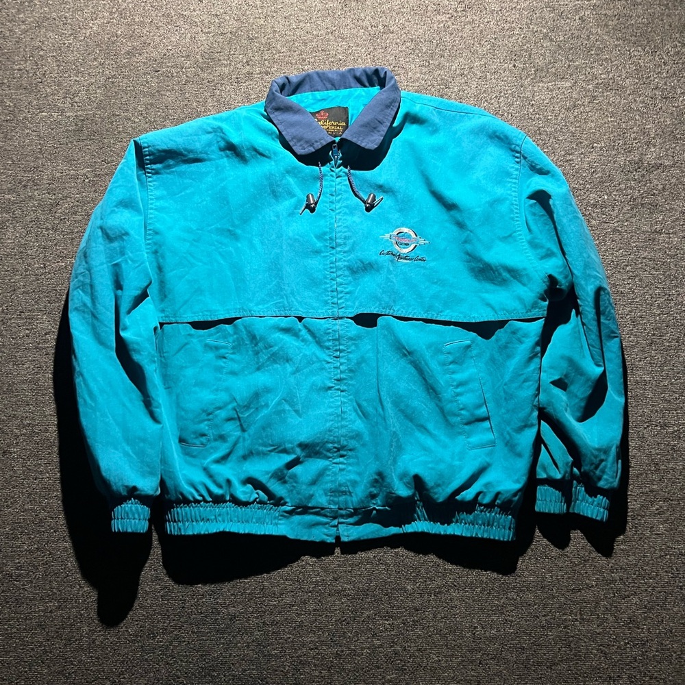 Lightweight Blue Pullover Jacket with Half-Zip